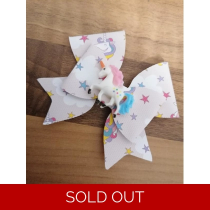 Unicorn Single Hair Bow
